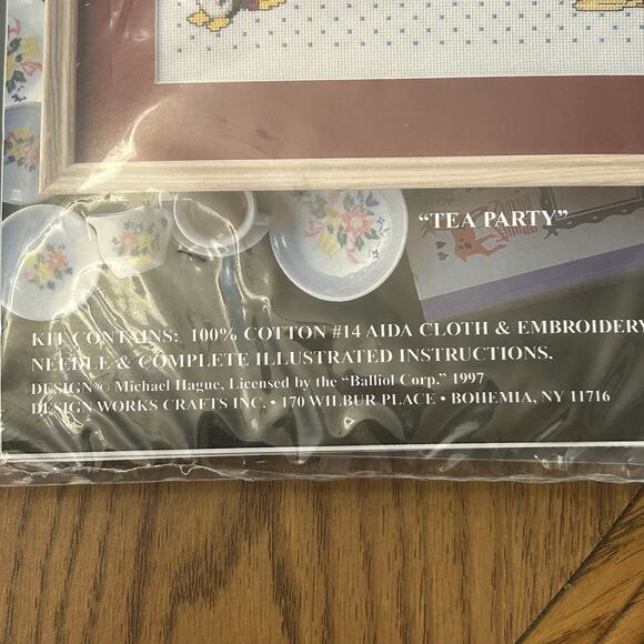 Counted Cross Stitch Kit Tea Party 11”x14” Design Works 9668 - Picture 5 of 5